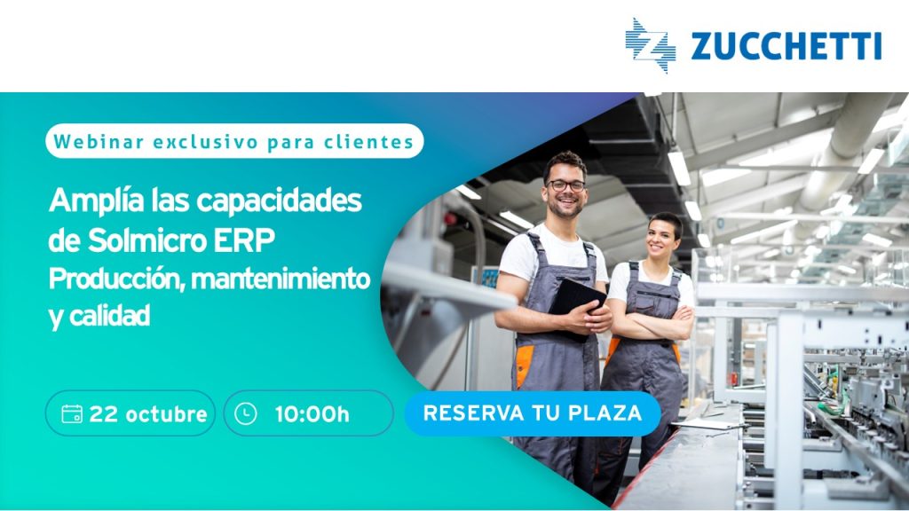 Amplía las capacidades de Solmicro ERP: MES, GMAO, CALIDAD
